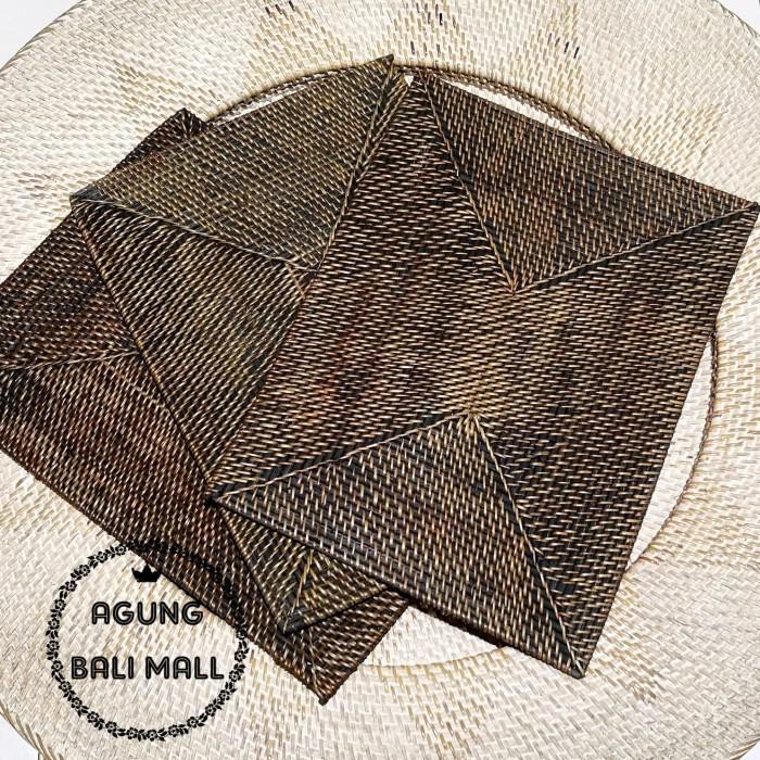 Placemat Rotan | Alas Piring Anyaman | Tatakan Piring Rotan