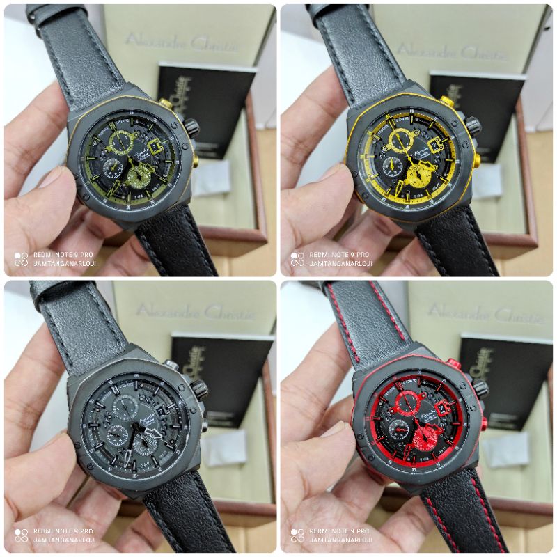 JAM TANGAN PRIA ALEXANDRE CHRISTIE AC 6597 NEW AC6597 TALI KULIT ORIGINAL GARANSI RESMI 1 TAHUN