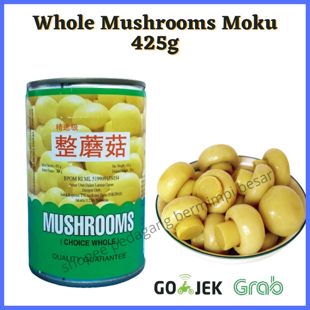 

TTS Whole Mushrooms Moku 425g/ Button Mushroom / Jamur Kancing 425g/ Mushrooms