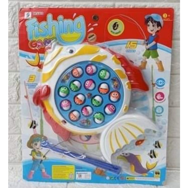 Mainan Pancing Ikan Putar  Magnet Ukuran Besar Jumbo