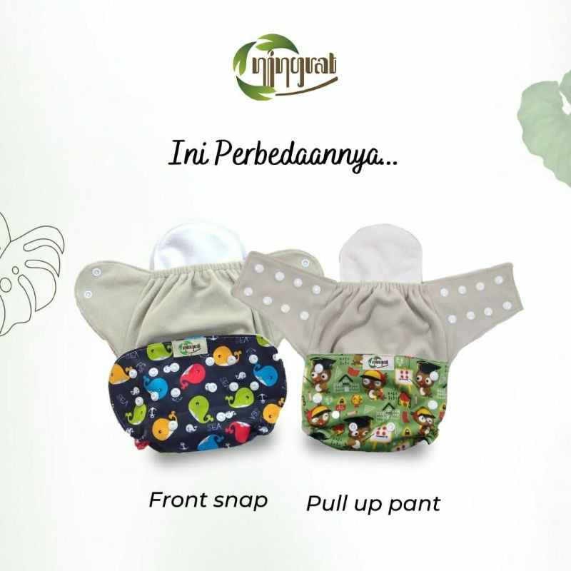 Clodi Ningrat Pull Up pant 3 - 17kg Popok Kain Popok Cuci Ulang Bayi Anak Insert terpisah Diaper Pempers kain