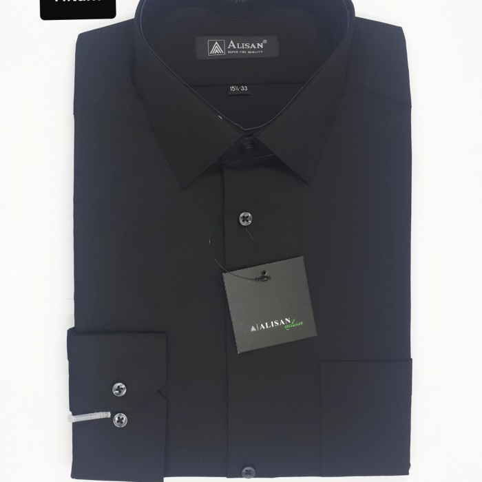 KEMEJA PRIA ALISAN SLIM FIT Lengan panjang Aneka Warna Hitam SLIMFIT TRENDY PREMIUM H8O2 TERBARU BER