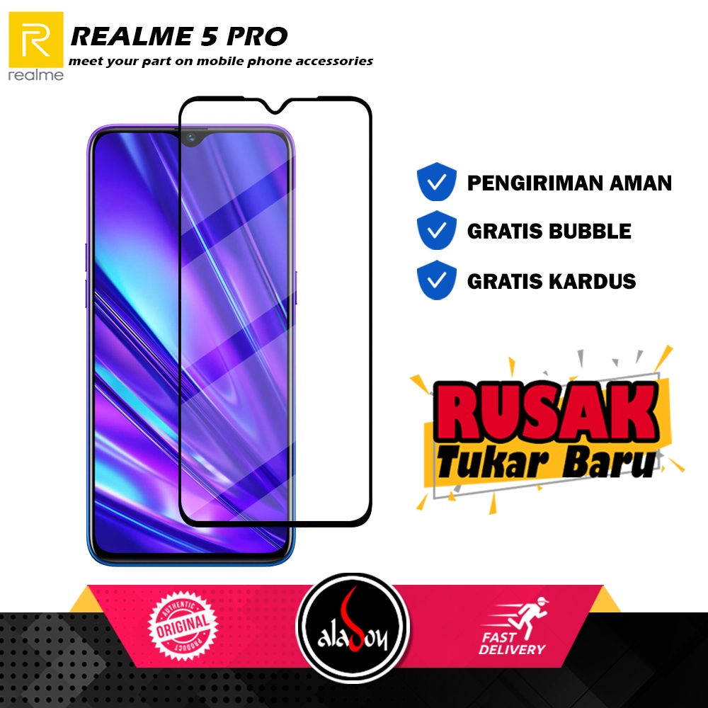 Tempered Glass Oppo Realme 5 Pro Anti Gores Layar Screen Protector
