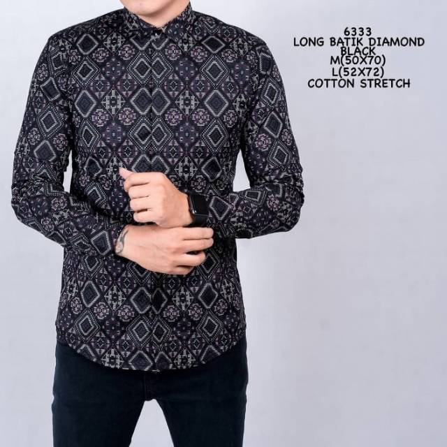 CUCI GUDANG & TERMURAH Baju Batik Pria Lengan Panjang