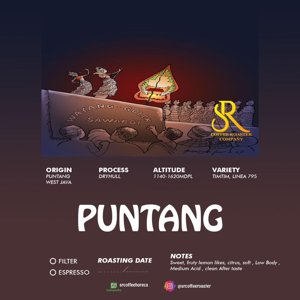 

Kopi Arabica Puntang Dryhull 200gr - Arabika Roasted Beans