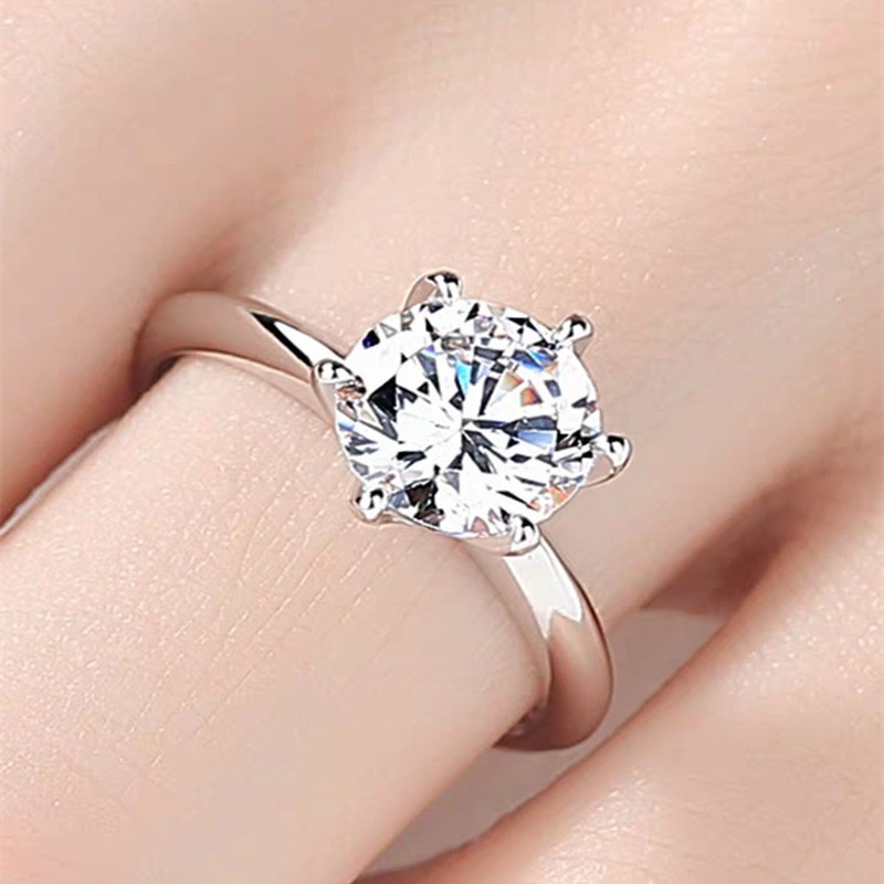 Cincin kawin titanium perak 925 silver cincin wanita fashion ring