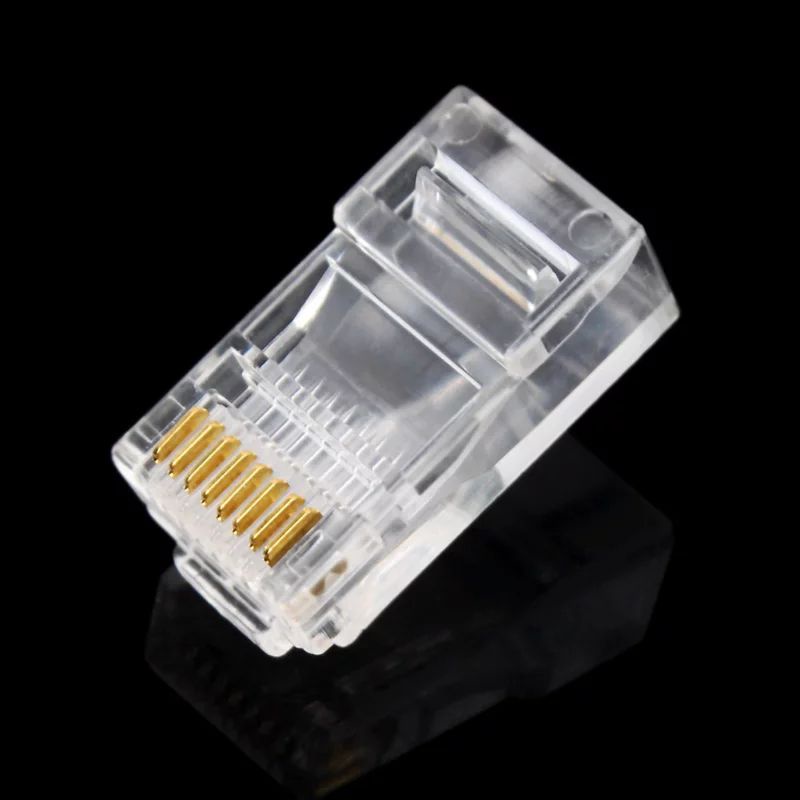 RJ45 8P8C RJ-45 Modular Plug untuk Jaringan CAT5 LAN Profesional dan Berkualitas Tinggi