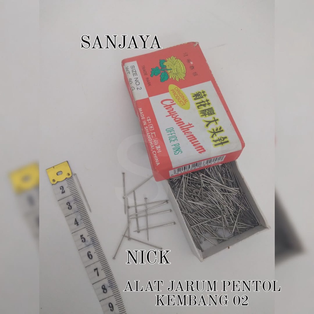 JARUM PENTUL / JARUM PENTOL / JARUM HIJAB MINI / ALAT JARUM PENTOL KEMBANG 02 NICK