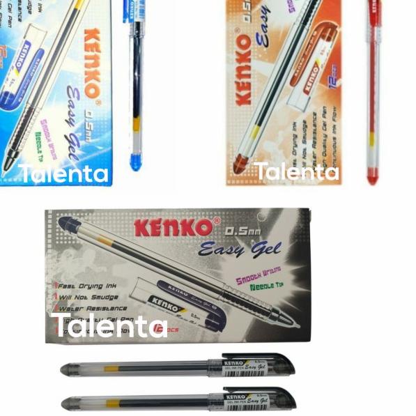 

♀ Pulpen Kenko Easy Gel - 12 pc - Biru 12pc ♜