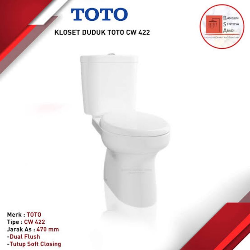 Kloset Duduk Toto CW 422 Pare Kediri