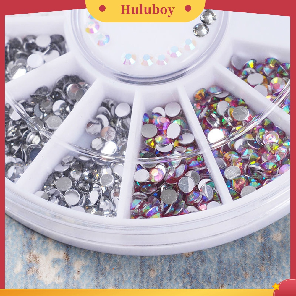 Huluboy Huluboy♡ Roda Isi Berlian Imitasi Glitter Untuk Dekorasi Nail Art DIY