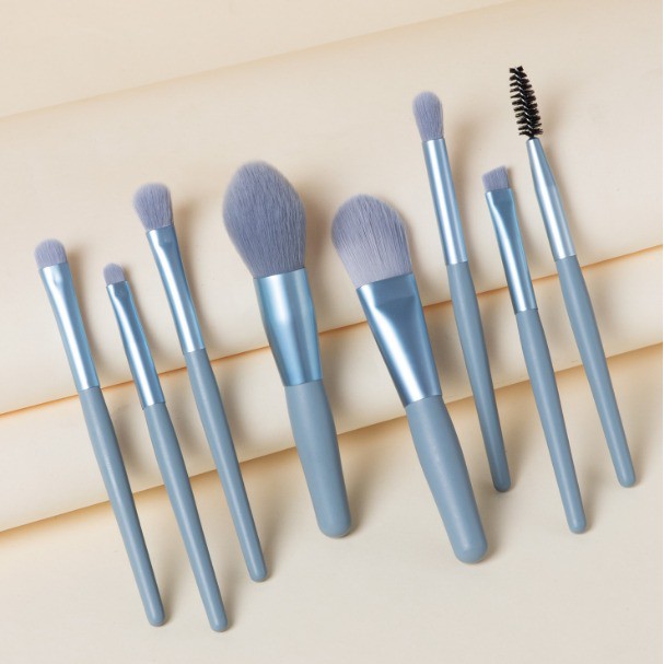 DS Set Kuas MakeUp 8 in 1/Travel Mini MakeUp Brush Set