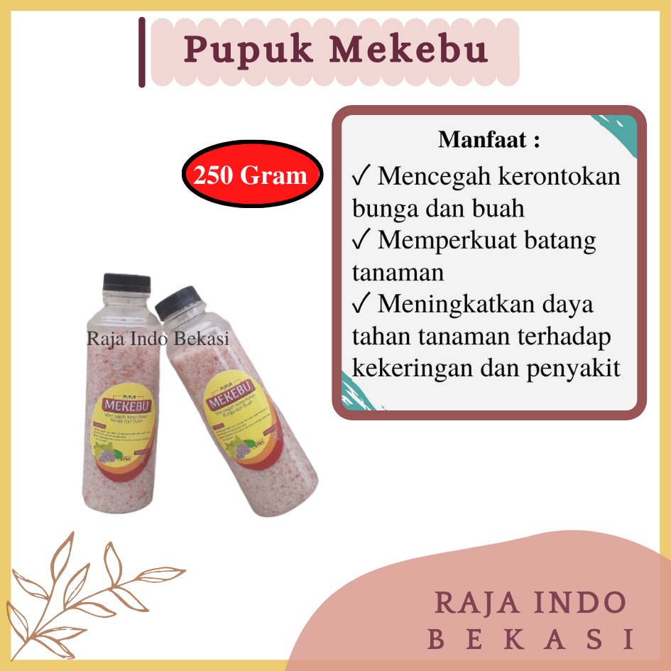 Sekar Pupuk Mekebu 250Gr Pencegah Kerontokan Bunga Buah / Pupuk Kcl Kalium Klorida Meroke MOP