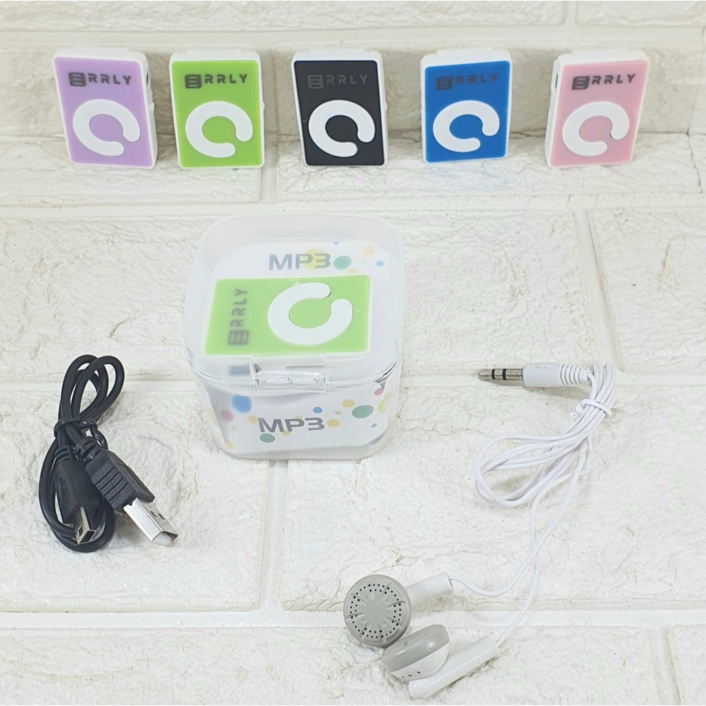 Mp3 Mini Music Player  Mp3 Jepit Slot Mp3 Jepit Shuffle  Memory Card Bahan Plastik