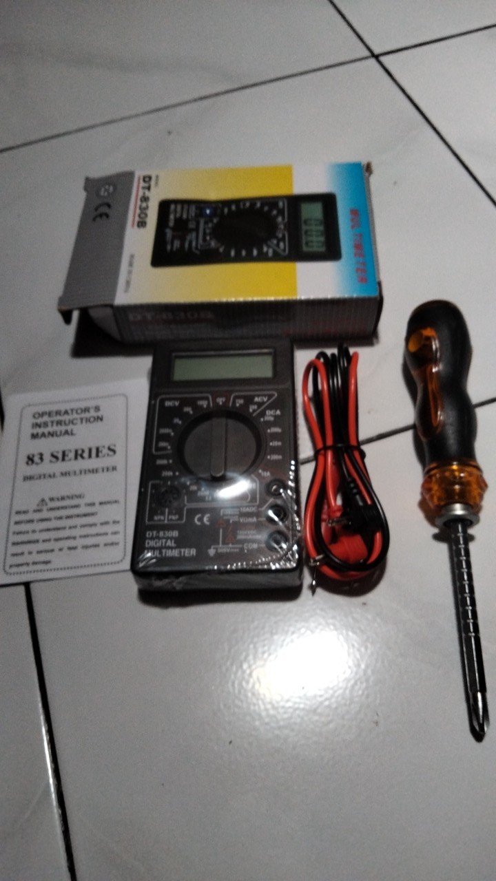 Obeng Bolak Balik Cebol Bening, Obeng Min Plus Pendek Dengan Magnet