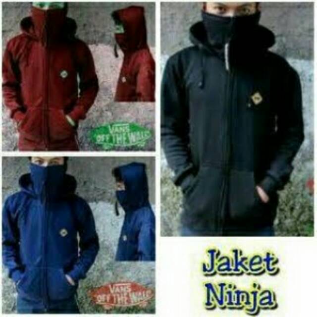 jaket vans ninja finger (hitam, navy, marun)