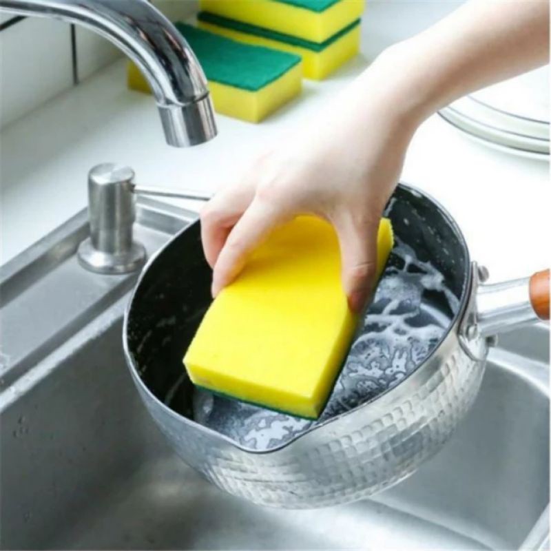 Spon Cuci Piring Spons Busa Hijau Kuning Dish Washing Sponge Murah SPONS BUSA UNTUK CUCI PIRING 2Cm