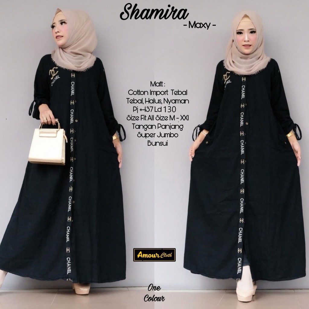 CLARESTA JUMBO SHAMIRA MAXI JEANS HITAM KEKINIAN GBM