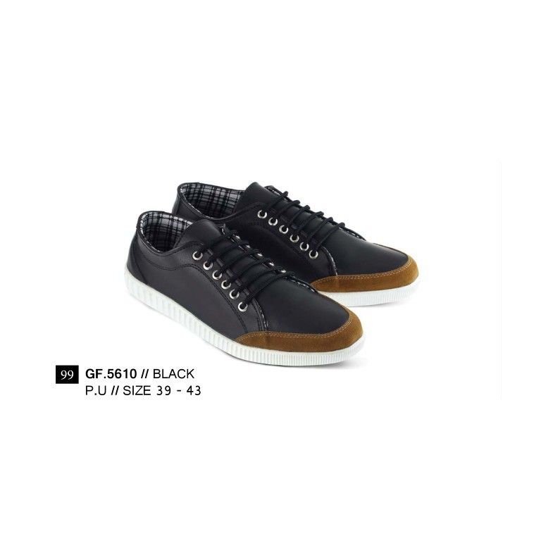 SEPATU SNEAKERS PRIA BLACK 39 sd 43 GF5610 GF