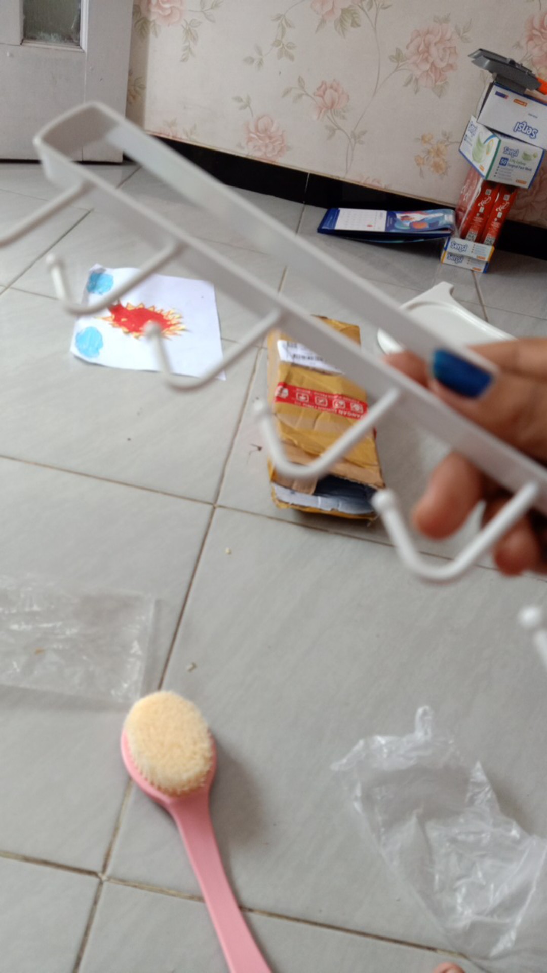 Rw114 Gantungan Lemari 6kaitan/gantungan Dapur/gantungan Serbaguna Bahan Besi