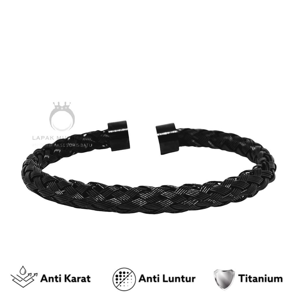 [Bayar di Tempat] Gelang Pria Titanium Anti Karat Gelang Titanium