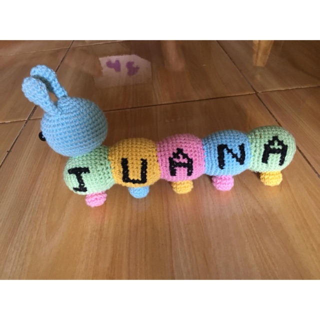 Cuterpiller crochet / Boneka rajut (Custom Nama)