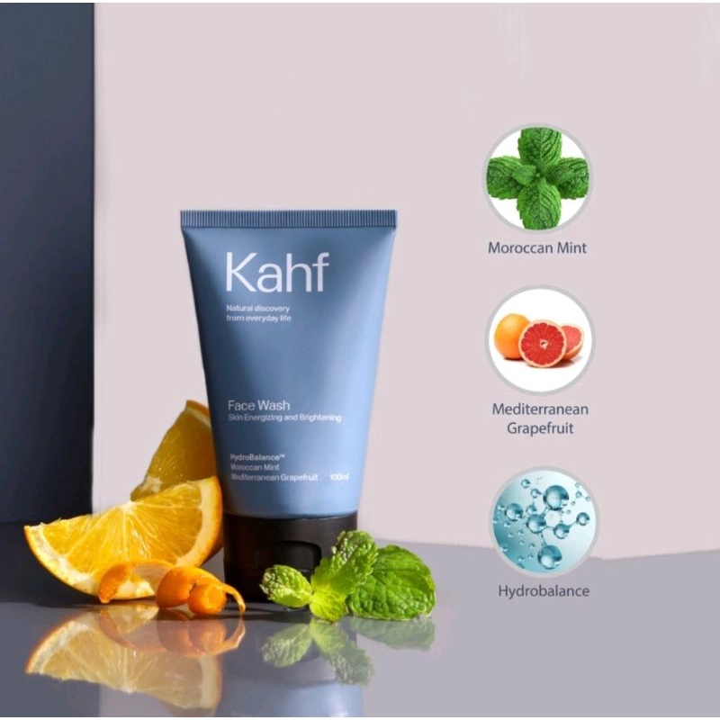 Kahf Face Wash &amp; Face Scrub 100 ml - All Variant | Sabun Cuci Muka Pria