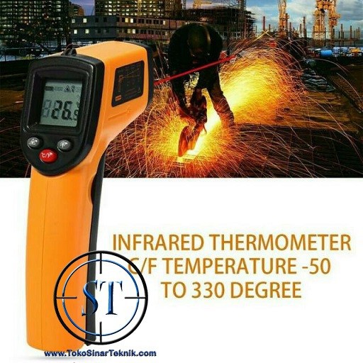 Digital Thermometer Industri Termometer Laser Gun Infrared Alat Ukur Suhu Panas Benda Tembak non Contact