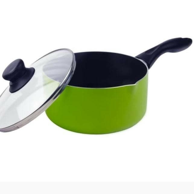 Sauce pan teflon 18cm KIRIN Sasando + tutup glass cover anti lengket saucepan 18cm sasando KIRIN