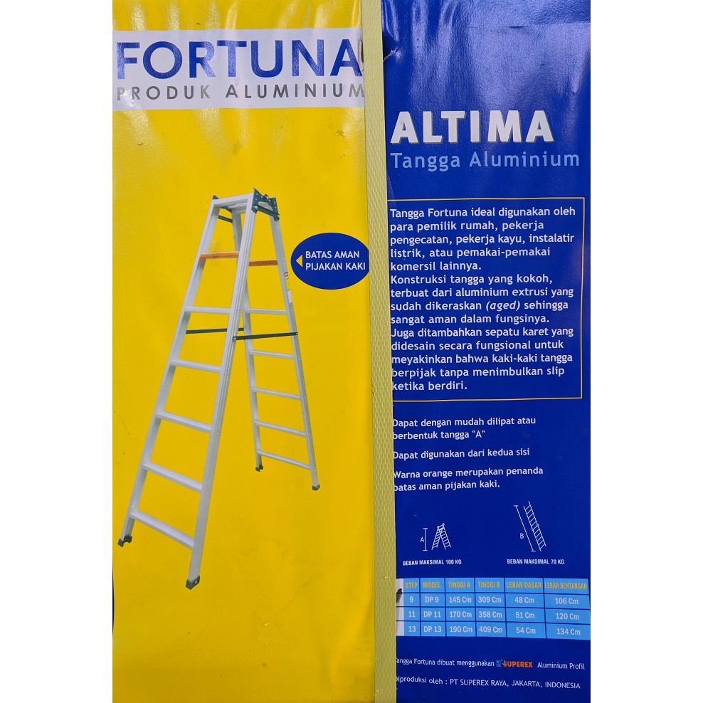 Tangga Lipat Aluminium 145 Cm Panjang Alumunium Kuat