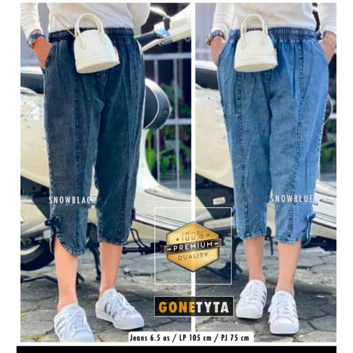Celana jeans wanita 7/8 denim /celana pendek jins cewek kekinian