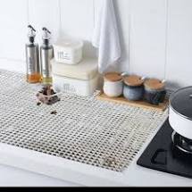 Alas aluminium yang serbaguna alas meja makan laci rak lemari dapur minyak