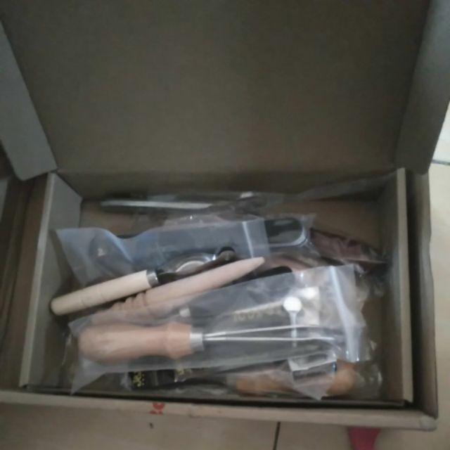 Peralatan Seni Diy Kulit 18in1 Leather Craft Stitching Tool Set Wa134 Titangadget