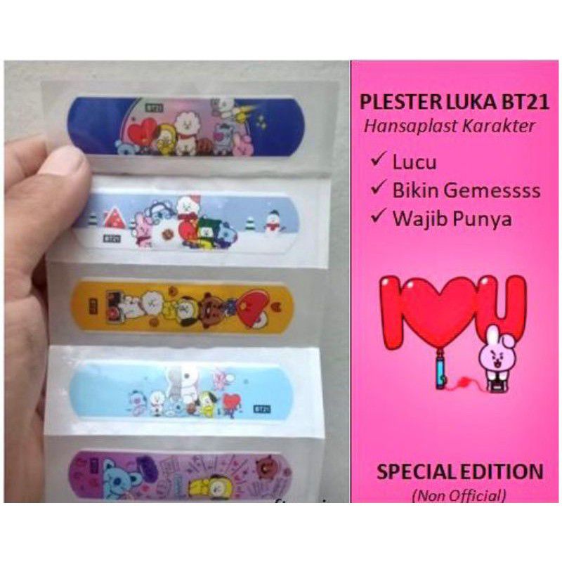 HANSAPLAST KARAKTER BT21 HANDYPLAST ANAK ISI WATERPROOF HANDIPLAS