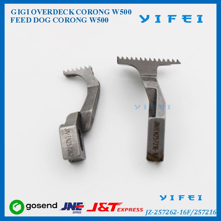 Gigi Feed Dog Mesin Overdeck Champ Corong/YIFEI-257262-16F/257216-F