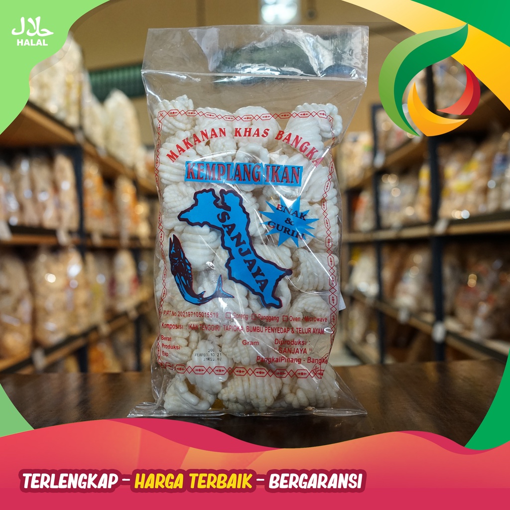 

Kerupuk spiral / pir/ per merk Sanjaya khas bangka 200gr