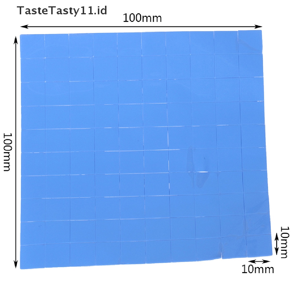 100 Pcs Bantalan Termal Pendingin GPU CPU Bahan Silikon Ukuran 10x10 X 0.5mm