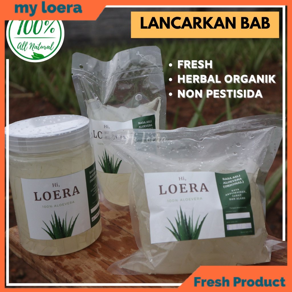 

myloera Lidah Buaya Aloevera Aloe Vera Kupas Obat Herbal Asam Lambung Maag Gerd Gula Darah dan Darah Tinggi 250 Gram 500 Gram Kemasan Plastik dan Toples