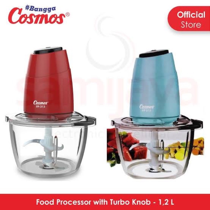 Food Chopper Cosmos FP 313 / chopper bumbu 1,2liter kaca
