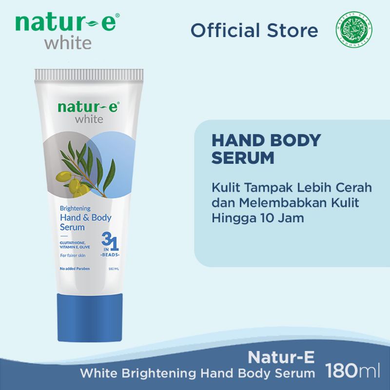 NATUR -E WHITE BRIGHTENING HAND &amp; BODY SERUM 180ML