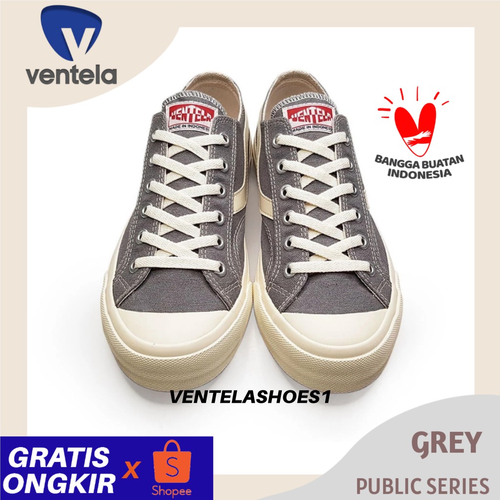 Sepatu Ventela Public Low Grey | Vantela Vantella Ventella Ori Original ...