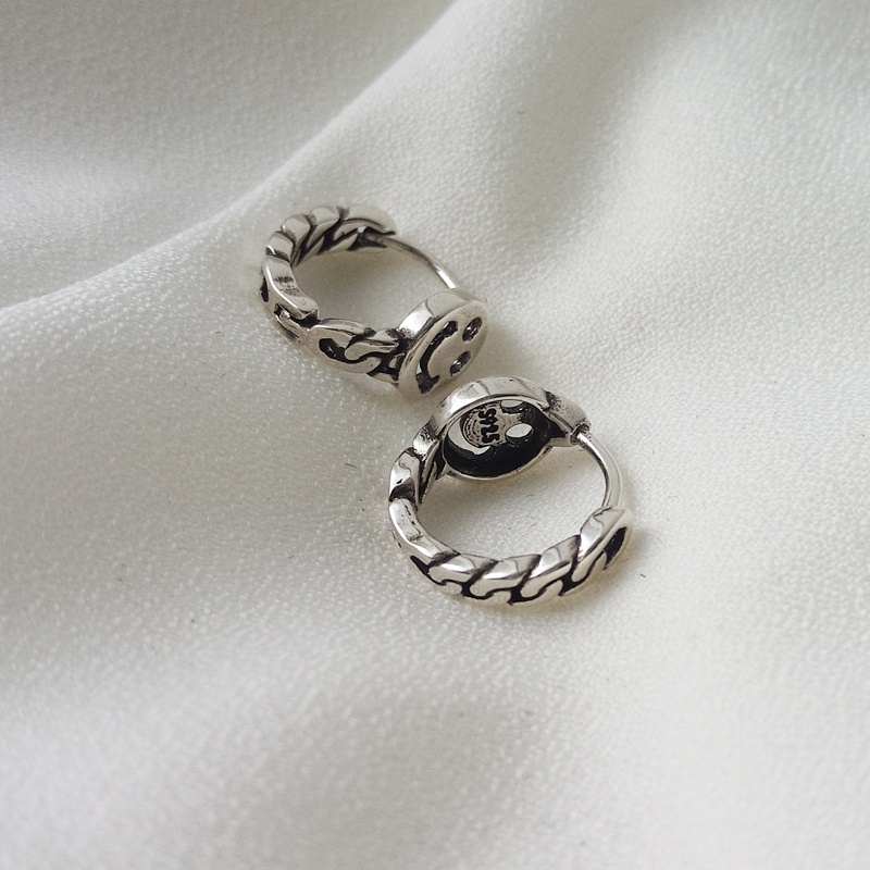 Anting Desain Smiley Gaya Retro