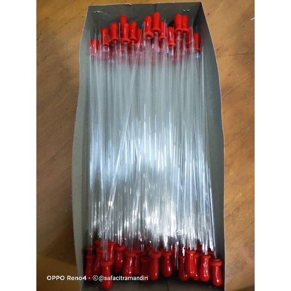 Pipet  Tetes Kaca Dot Merah 30cm
