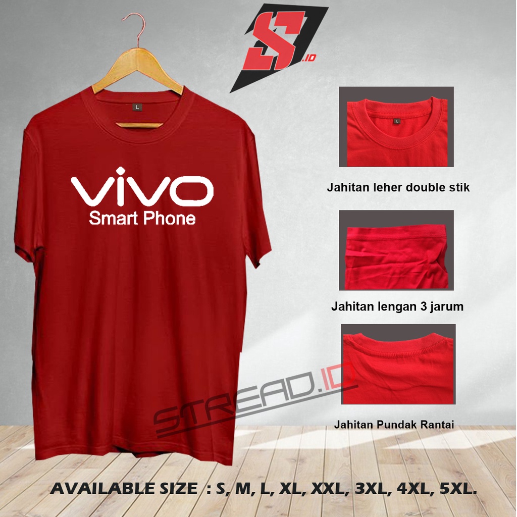 Kaos Baju VIVO SMARTPHONE LOGO GADGET TERBARU Distro Terlaris