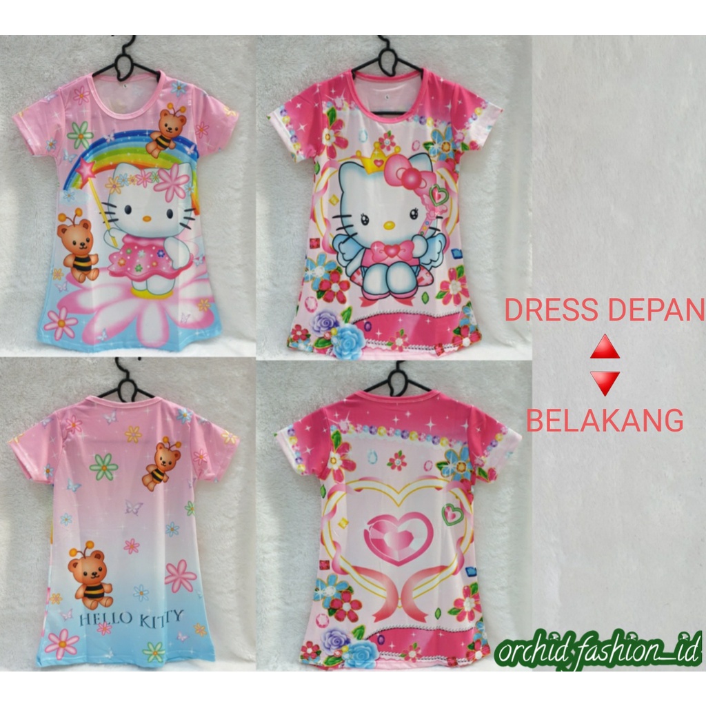 Dress Anak Perempuan / Daster Anak Perempuan Printing / Baju Anak Printing / Dress Anak Import UNTUK