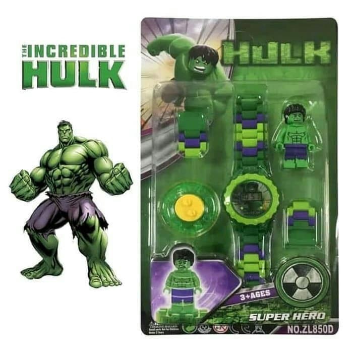 Super Sale! JAM TANGAN ANAK LEGO HULK AVENGERS MAINAN EDUKASI ANAK MURAH