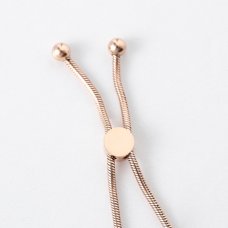 Gelang serut titanium bola zircon korea fashion anti karat - ercassia