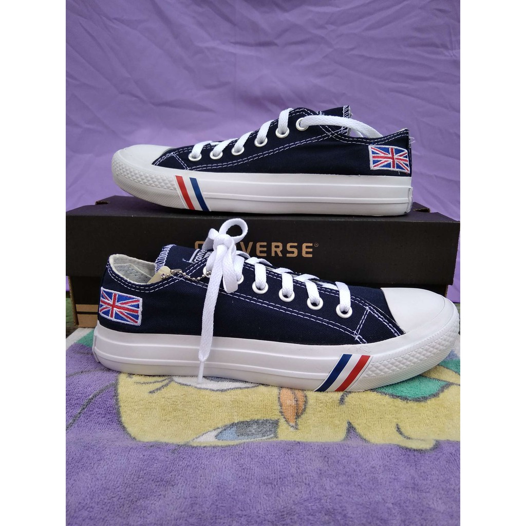 SEPATU CONVERSE ALL STAR PRIA WANITA MOTIF BENDERA INGGRIS HITAM