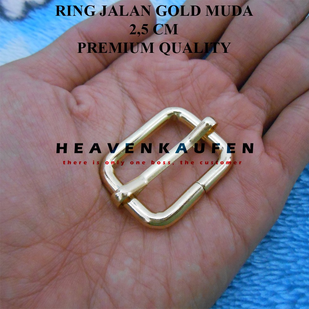 Ring Jalan Tas 2,5 cm Emas Muda / Gold Muda Tebal 4,5 mm Premium Quality