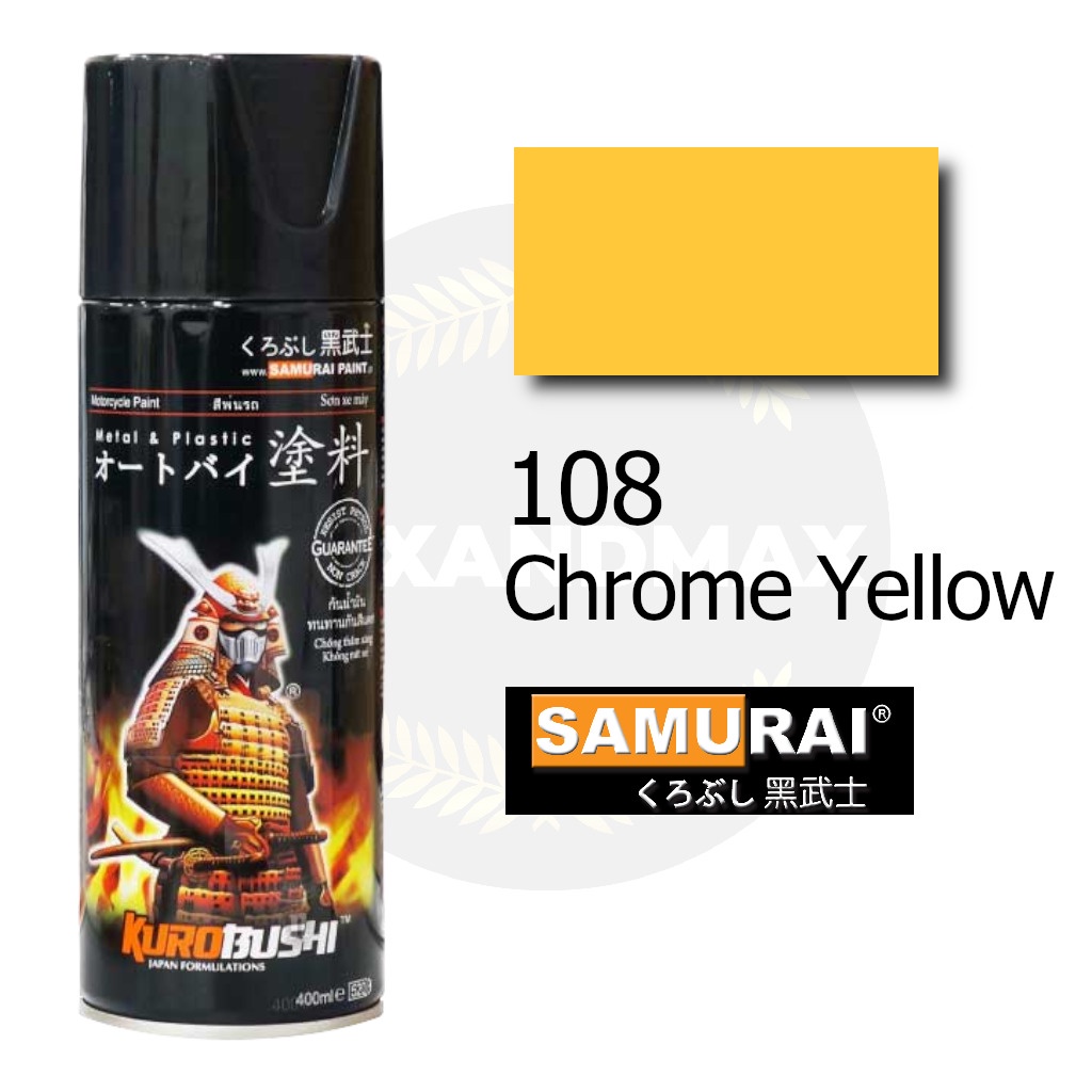 Samurai Paint Chrome Yellow 108 Kuning 400 ml - Cat Semprot